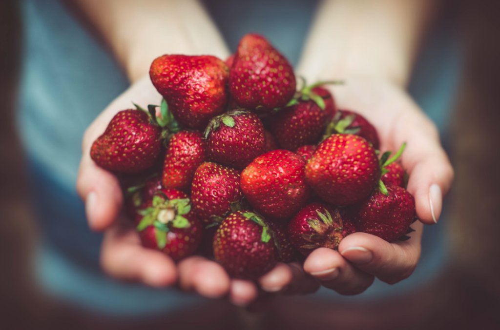 Strawberries as healthy nutritionist recommended snack